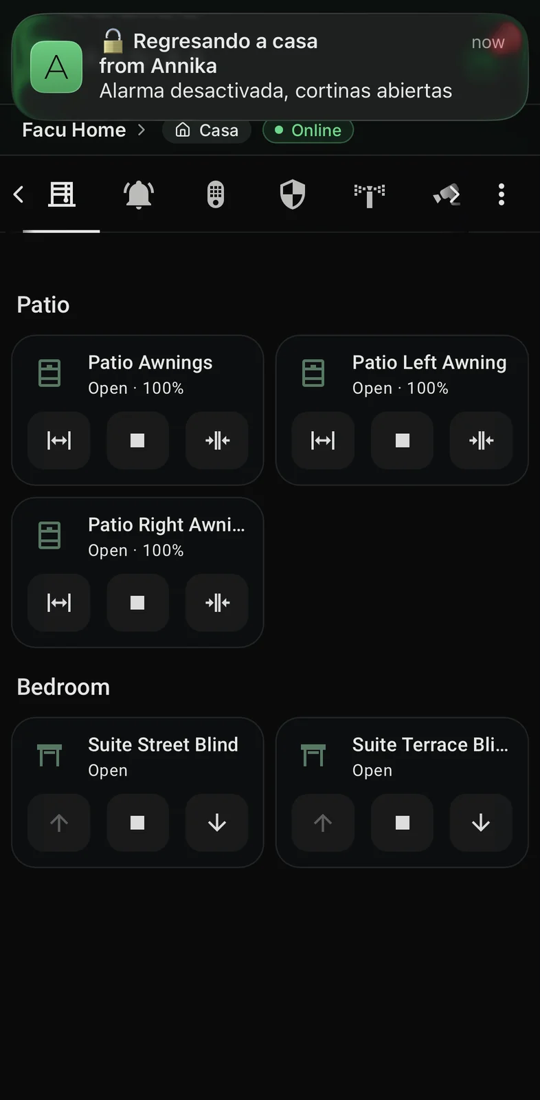 La app de Annika preparando la casa